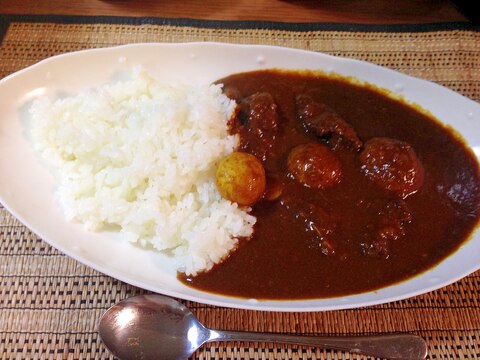 bamixで粉砕野菜を投入して旨味たっぷり♪カレー